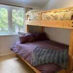 Bunk bed twin queen bedroom Mt. Rainier family retreat