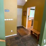 Mudroom entry closet hooks Mt. Rainier rental cabin